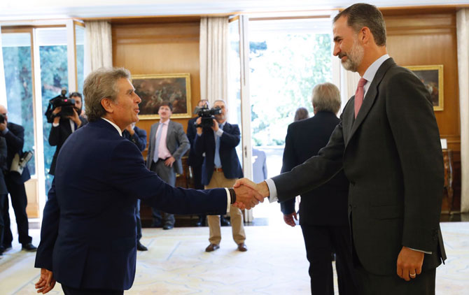 Valentín Contreras Medrano y el Rey Felipe