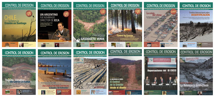 Portadas de la Revista Control de Erosión en Iberoamérica CEIBE