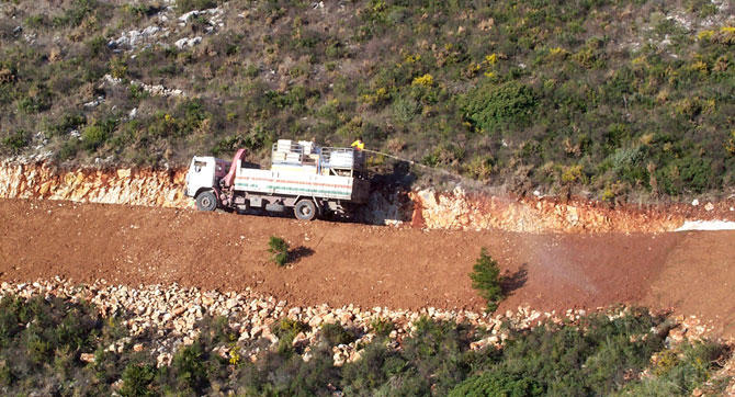 Tratamiento de terraplenes en pistas forestales